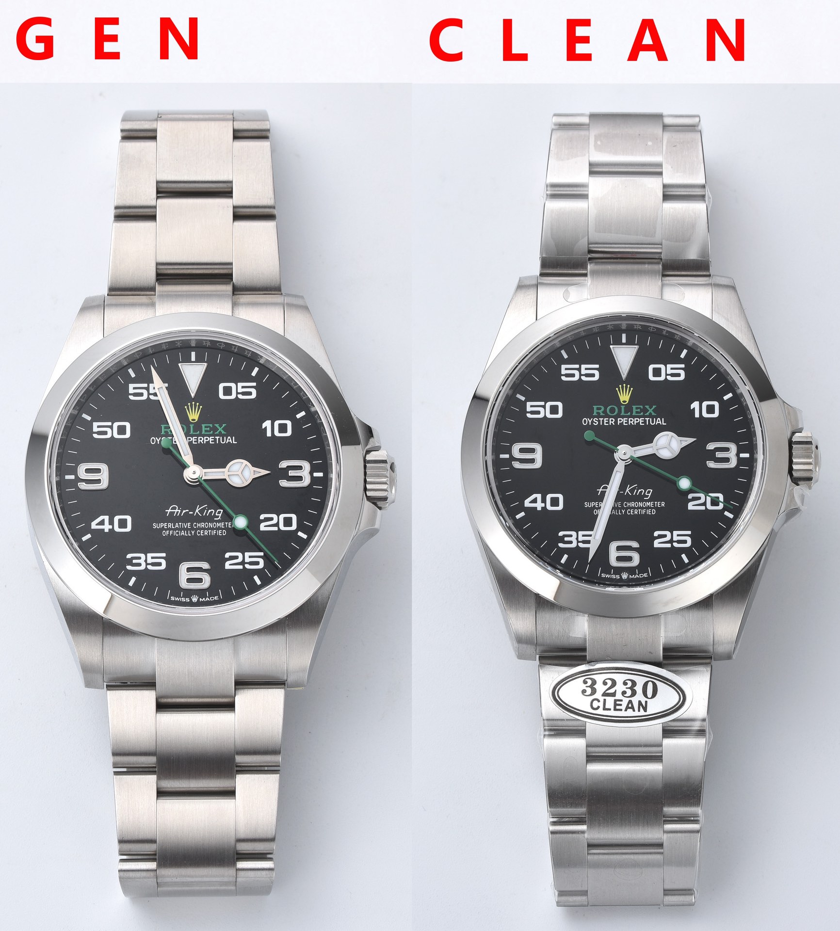 Clean Factory Replica Air King Authenticity Comparison