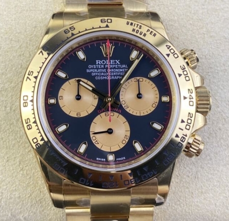 Clean Factory Replica Rolex Cosmograph Daytona M116508-0009 Gold Watch