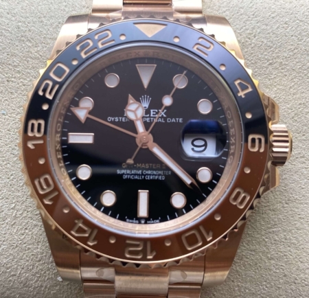 Clean Factory Replica Rolex GMT Master II M126715CHNR-0001 Rose Gold Watches