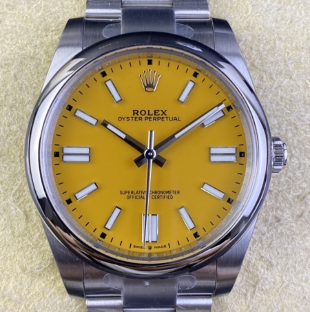 Clean Factory Rolex Oyster Perpetual M124300-0004 Yellow Dial Size 41mm Watches
