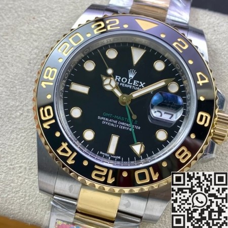 Clean Factory Replica Rolex GMT Master II 116713-LN-78203 Gold Watches