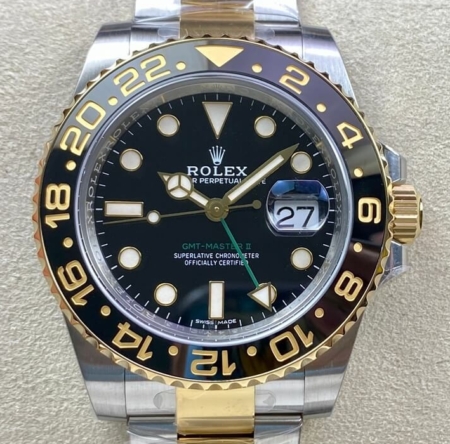 Clean Factory Replica Rolex GMT Master II 116713-LN-78203 Gold Watches