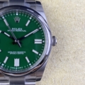 Clean Factory Replica Rolex Oyster Perpetual 124300-0005 Green Dial Size 41mm