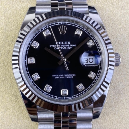 Clean Factory Replica Rolex Datejust M126334-0012 Black Dial