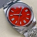 Clean Factory Rolex Oyster Perpetual M124300-0007 Coral Red Dial Size 41mm