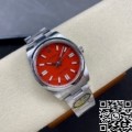 Clean Factory Rolex Oyster Perpetual M124300-0007 Coral Red Dial Size 41mm