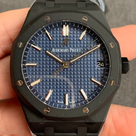 ZF Factory AP Royal Oak 15500 DLC Blue Dial Replica Watches