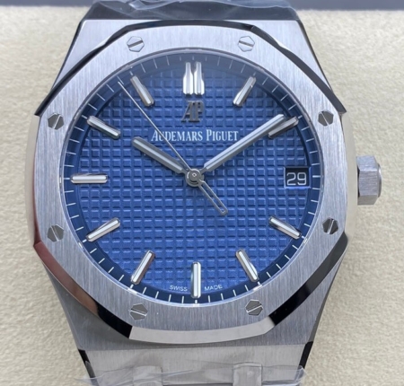 ZF Factory AP Royal Oak 15500 Blue Dial Replica Watches