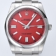 Clean Factory Rolex Oyster Perpetual M124300-0007 Coral Red Dial Size 41mm