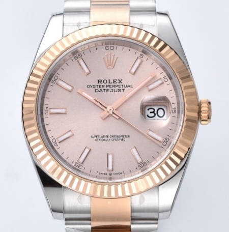 Clean Factory New Rolex Datejust M126331-0009 Pink Dial Size 41mm