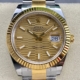Clean Factory New Rolex Datejust M126333-0021 Gold Dial Watch