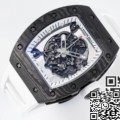 ZF Factory Fake Richard Mille RM055 White Rubber Strap Watch