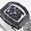 ZF Factory Fake Richard Mille RM055 White Rubber Strap Watch