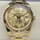 Noob Factory Rolex Sky Dweller M326933-0009 Golden Watches