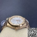 ZF Factory AP Royal Oak 15500 Rose Gold White Dial Watch