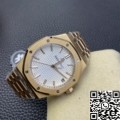 ZF Factory AP Royal Oak 15500 Rose Gold White Dial Watch