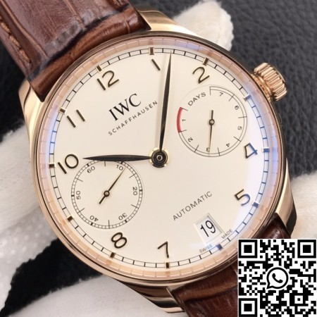 ZF Factory IWC Portugieser IW500701 Brown Srap Fake Watches