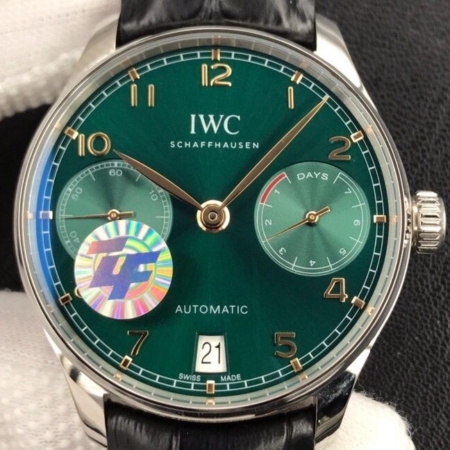 ZF Factory IWC Portugieser IW500708 Green Panda Plate Fake Watch