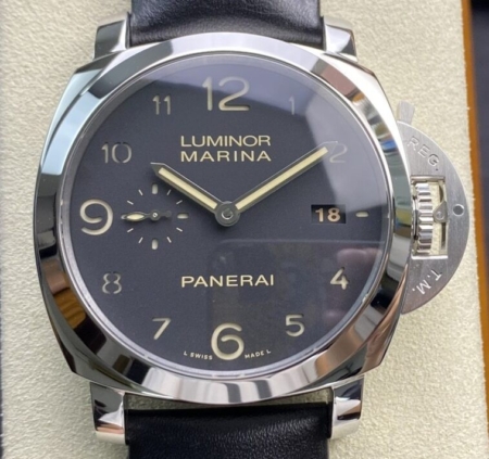 VS Factory Luminor Panerai Fake PAM359 Black Leather Strap Size 44mm