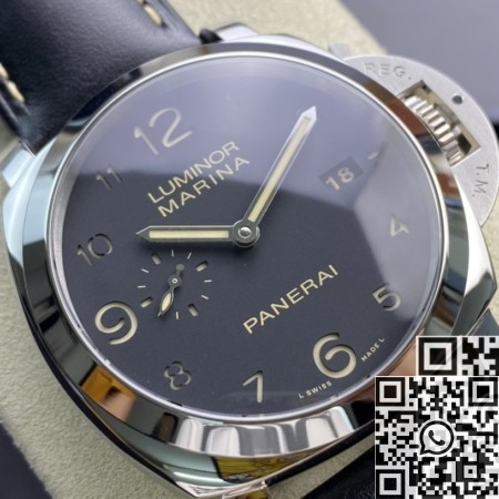 VS Factory Luminor Panerai Fake PAM359 Black Leather Strap Size 44mm