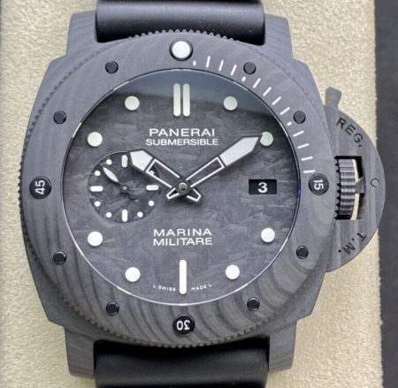 VS Factory Panerai Watch Replica Submersible PAM00979 Camouflage Black Dial Size 47mm