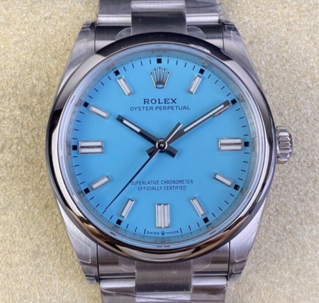 VS Factory Rolex Oyster Perpetual M126000-0006 Tiffany Blue Dial Replica