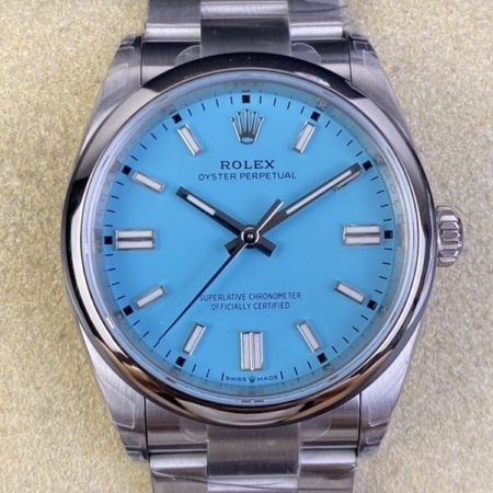 VS Factory Rolex Oyster Perpetual M126000-0006 Tiffany Blue Dial Replica