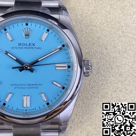 VS Factory Rolex Oyster Perpetual M126000-0006 Tiffany Blue Dial Replica