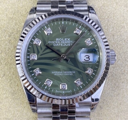 VS Factory Rolex Datejust M126234-0055 Olive Green Dial Replica