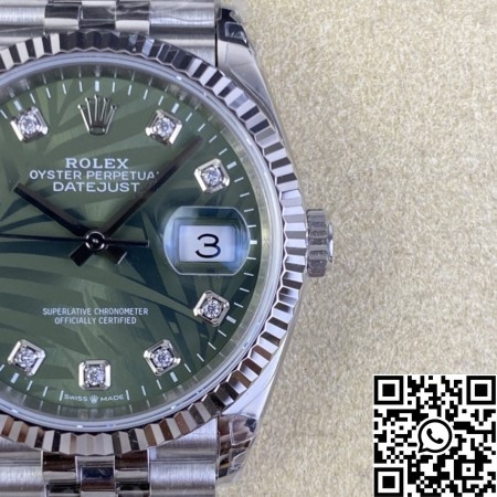 VS Factory Rolex Datejust M126234-0055 Olive Green Dial Replica