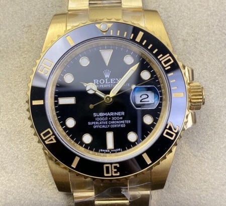 VS Factory Rolex Submariner 116618LN-97208 Gold Watch