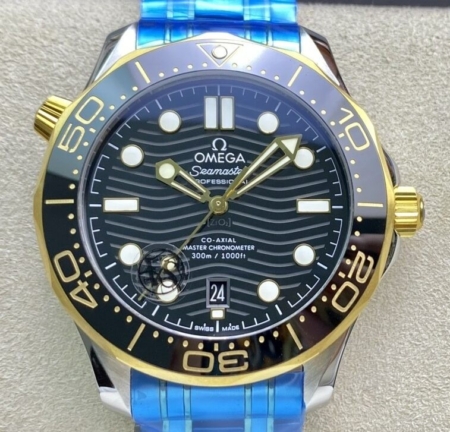 VS Factory Fake Omega Watch Seamaster Diver 300M 210.20.42.20.01.002 Black Dial