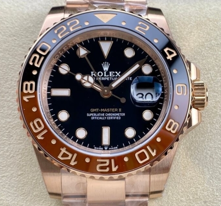 ARF Factory Rolex GMT Master II M126715CHNR-0001 Rose Gold Watch Replica