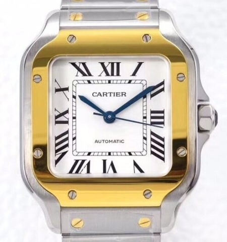 BV Factory Cartier Watch Fake Santos W2SA0016 White Dial