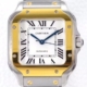 BV Factory Cartier Watch Fake Santos W2SA0016 White Dial