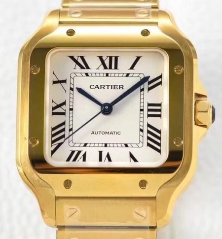 BV Factory Cartier Watch Fake Santos WGSA0030 Gold Watch Case