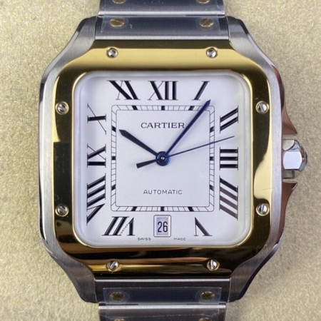 BV Factory Fake Cartier Watch De Santos W2SA0006 Golden Watch