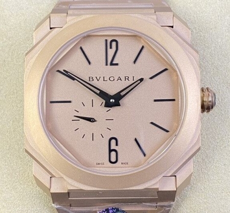 BV Factory Replica Bvlgari Octo Finissimo 102912 Rose Gold Watch