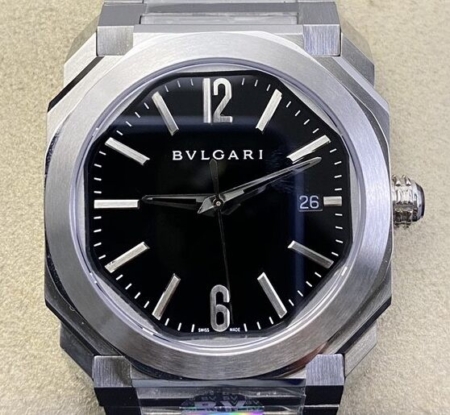 BV Factory Replica Bvlgari Octo Finissimo 102031 Black Dial