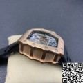 KV Factory 1:1 Richard Mille Fake RM011 Rose Gold Black Rubber Strap Case