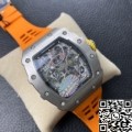 KV Factory Richard Mille Replicas RM011 Orange Rubber Strap