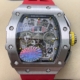 KV Factory Super Clone Richard Mille RM011 Red Rubber Strap