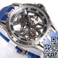 BBR Factory Fake Roger Dubuis Excalibur Spider RDDBEX0479 Tourbillon Blue Rubber Strap