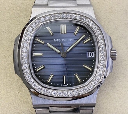 PPF Factory  Fake Patek Philippe Watch Nautilus 5711 Diamond Bezel Watches