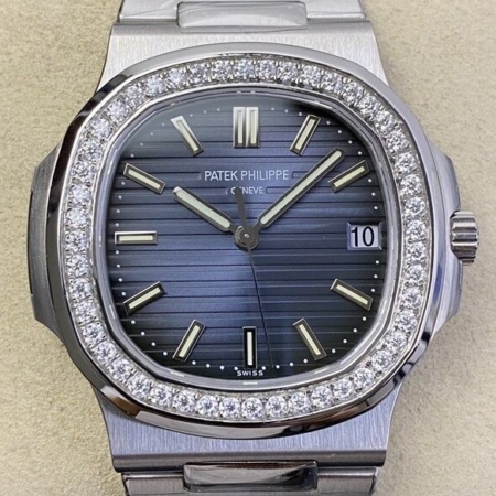 PPF Factory  Fake Patek Philippe Watch Nautilus 5711 Diamond Bezel Watches