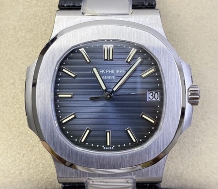 PPF Factory Fake Patek Philippe Watches Nautilus 5711 Blue Dial Belt Model