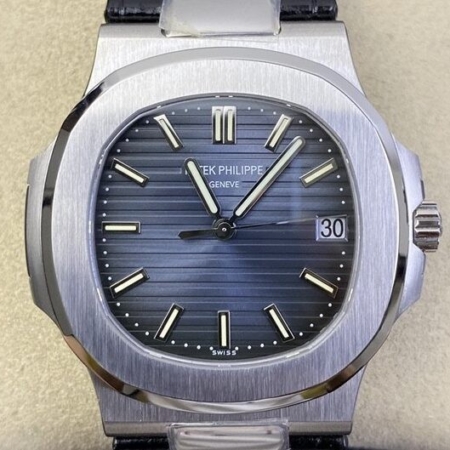 PPF Factory Fake Patek Philippe Watches Nautilus 5711 Blue Dial Belt Model
