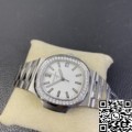 PPF Factory Fake Patek Philippe Watch Nautilus 5711 White Dial Diamond Bezel Watches