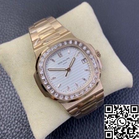 PPF Factory Replica Patek Philippe Watches Nautilus 5711 Rose Gold Watches Diamond Bezel