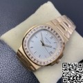 PPF Factory Replica Patek Philippe Watches Nautilus 5711 Rose Gold Watches Diamond Bezel